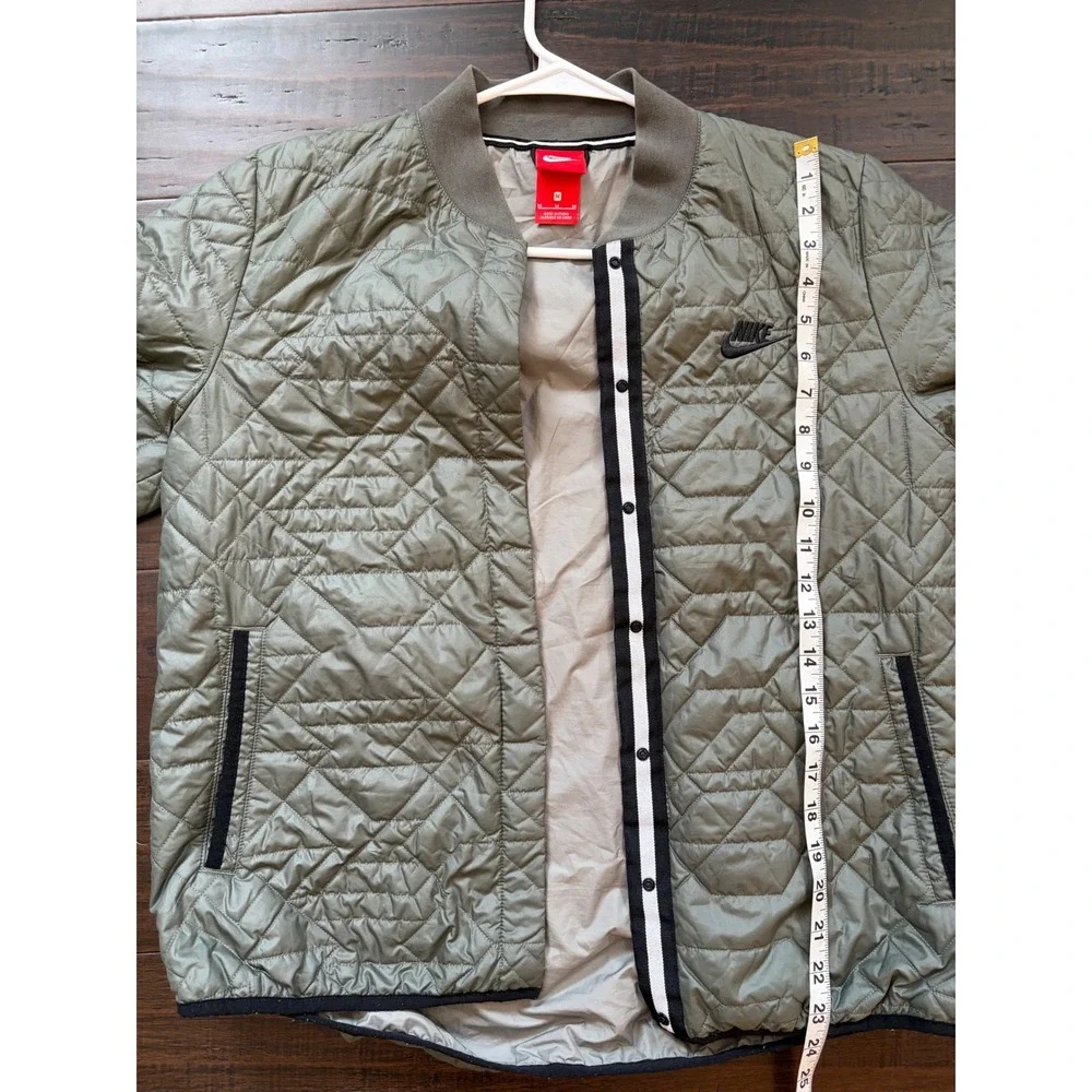 Nike Sportswear Quilted Primaloft Bomber Jacket Olive Green Women's Medium